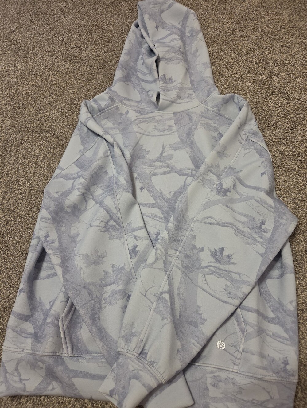 ASR Light Gray Tree-Print Hoodie